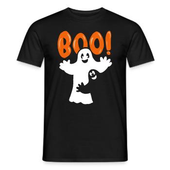 Boo - Halloween Ghost - Halloween Ghosts - Men's T-Shirt - black - Front - AI Model Male 178 light (178cm)