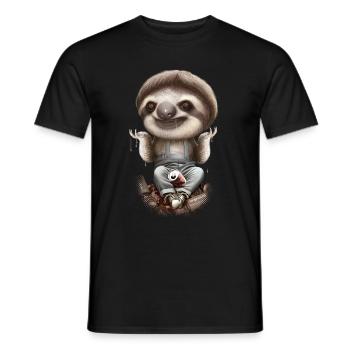 PARESSEUX SANS SOUCI - T-shirt homme - noir - Devant - AI Model Male 178 light (178cm)