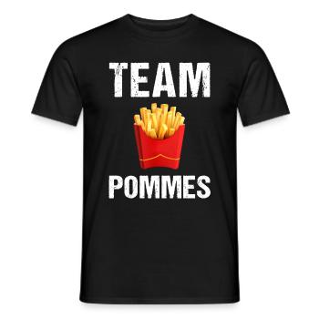 Équipe Pommes Frites Frites Restauration rapide - T-shirt homme - noir - Devant - AI Model Male 178 light (178cm)