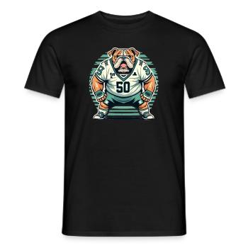Rugby - Männer T-Shirt - Schwarz - Vorne - AI Model Male 178 light (178cm)