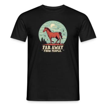 Reiten - Männer T-Shirt - Schwarz - Vorne - AI Model Male 178 light (178cm)
