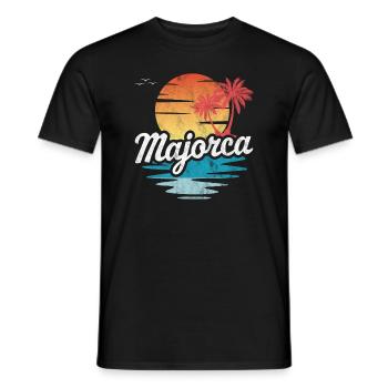 Majorca - Men's T-Shirt - black - Front - AI Model Male 178 light (178cm)