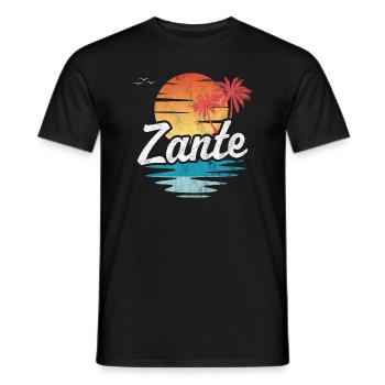 Zante - Men's T-Shirt - black - Front - AI Model Male 178 light (178cm)