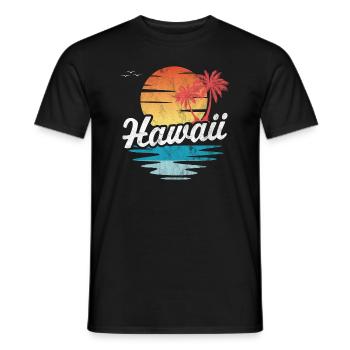 Hawai - Men's T-Shirt - black - Front - AI Model Male 178 light (178cm)