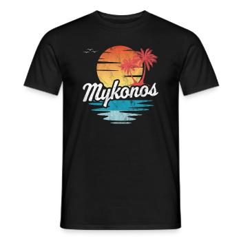 Mykonos - Männer T-Shirt - Schwarz - Vorne - AI Model Male 178 light (178cm)