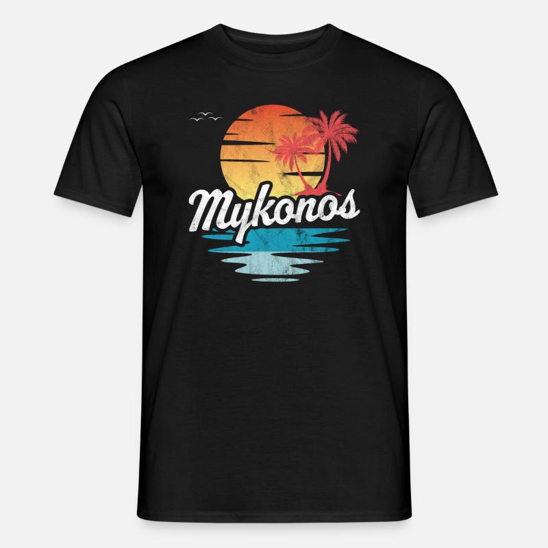 Mykonos - Männer T-Shirt - Schwarz