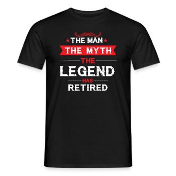Retired Legend Consultancy Fee Retirement Gift - Men's T-Shirt - black - Front - AI Model Male 178 light (178cm)