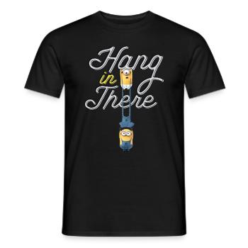 Minions Carl And Phil Hang In There - Men's T-Shirt - black - Front - AI Model Male 178 light (178cm)