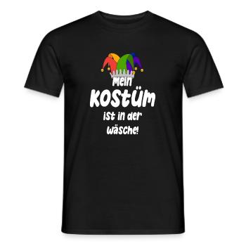 Mein Kostüm ist in der Wäsche - Männer T-Shirt - Schwarz - Vorne - AI Model Male 178 light (178cm)