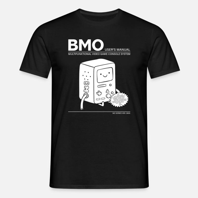 Adventure Time BMO Beemo Manuel D'Utilisation - T-shirt Homme - noir