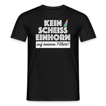 Kein Scheiss Einhorn auf meinem T Shirt - Männer T-Shirt - Schwarz - Vorne - AI Model Male 178 light (178cm)