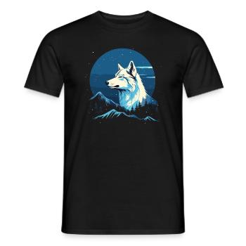 Wolf Scratch Marks Claws Wild Forest Animal Wolf's Head - Men's T-Shirt - black - Front - AI Model Male 178 light (178cm)