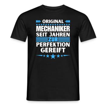 Mechanics matured to perfection - Men's T-Shirt - black - Front - AI Model Male 178 light (178cm)