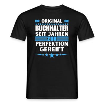 Accountant matured to perfection - Men's T-Shirt - black - Front - AI Model Male 178 light (178cm)