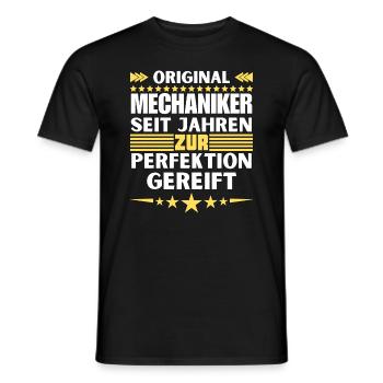 Mechanics matured to perfection - Men's T-Shirt - black - Front - AI Model Male 178 light (178cm)