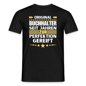 Accountant matured to perfection - Men's T-Shirt - black - Front - AI Model Male 178 light (178cm)