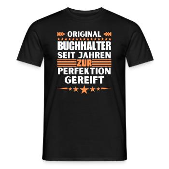 Accountant matured to perfection - Men's T-Shirt - black - Front - AI Model Male 178 light (178cm)