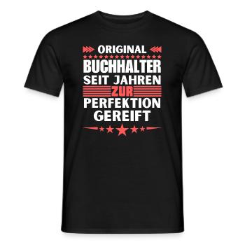 Accountant matured to perfection - Men's T-Shirt - black - Front - AI Model Male 178 light (178cm)