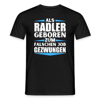 Un cycliste s’est trompé d’emploi - T-shirt homme - noir - Devant - AI Model Male 178 light (178cm)