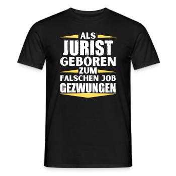 Jurist im falschen Job gelandet - Männer T-Shirt - Schwarz - Vorne - AI Model Male 178 light (178cm)