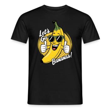 Lustige Let's Go Bananen Coole Banane - Männer T-Shirt - Schwarz - Vorne - AI Model Male 178 light (178cm)