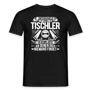 Tischler Tischlerei Tischlern Tischlerin - Männer T-Shirt - Schwarz - Vorne - AI Model Male 178 light (178cm)