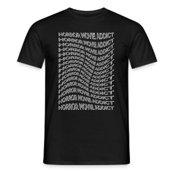Horror Movie Addict - Horror Movie Fan - T-shirt homme - noir - Devant - AI Model Male 178 light (178cm)