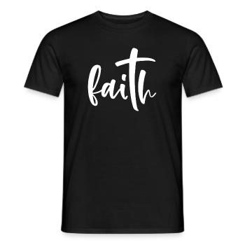 Faith - Men's T-Shirt - black - Front - AI Model Male 178 light (178cm)
