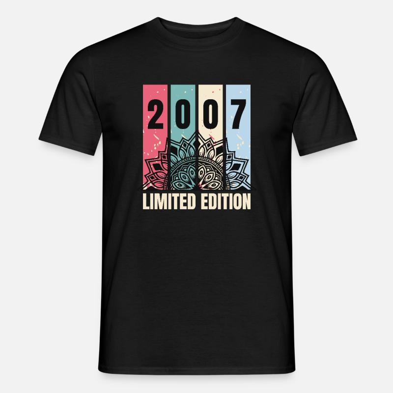Limited Edition 2007 18. Geburtstag Geschenk - Männer T-Shirt - Schwarz