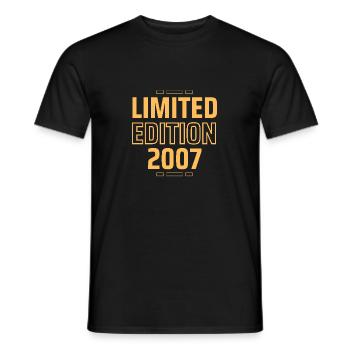 Limited Edition 2007 18. Geburtstag Geschenk - Männer T-Shirt - Schwarz - Vorne - AI Model Male 178 light (178cm)