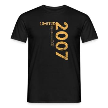 Limited Edition 2007 18. Geburtstag Geschenk - Männer T-Shirt - Schwarz - Vorne - AI Model Male 178 light (178cm)