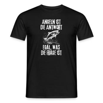 Conception de dictons de pêche - parfait pour les vrais pêcheurs - T-shirt homme - noir - Devant - AI Model Male 178 light (178cm)