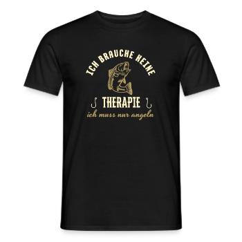 Angeln Sprüche Design – Perfekt für echte Fischer - Männer T-Shirt - Schwarz - Vorne - AI Model Male 178 light (178cm)