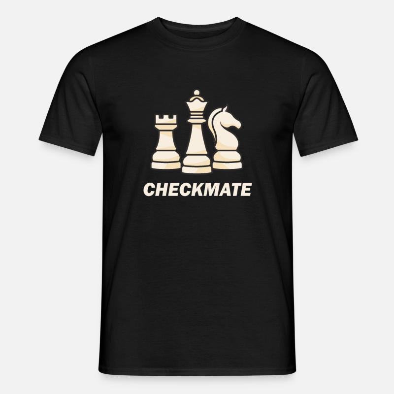 Checkmate Schach Schachmatt Geschenk - Männer T-Shirt - Schwarz
