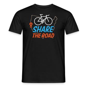 Share The Road - Männer T-Shirt - Schwarz - Vorne - AI Model Male 178 light (178cm)