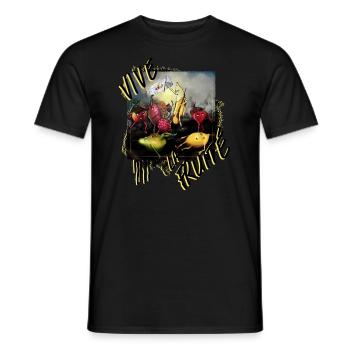 "Vive La Fruité" - Männer T-Shirt - Schwarz - Vorne - AI Model Male 178 light (178cm)