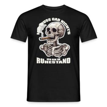 Rentner Ich muss gar nichts Rente 2024 Ruhestand - Männer T-Shirt - Schwarz - Vorne - AI Model Male 178 light (178cm)