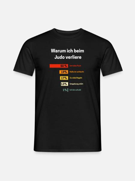 Warum ich beim Judo verliere Judoka - Männer T-Shirt - Schwarz