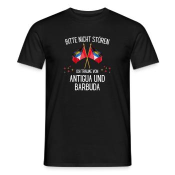 Bitte Nicht Stören Träume Von Antigua Und Barbuda - Männer T-Shirt - Schwarz - Vorne - AI Model Male 178 light (178cm)