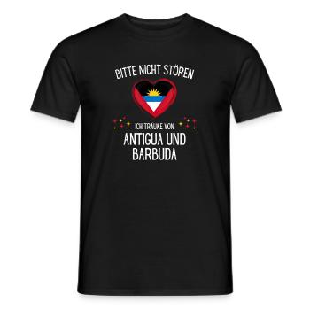Bitte Nicht Stören Träume Von Antigua Und Barbuda - Männer T-Shirt - Schwarz - Vorne - AI Model Male 178 light (178cm)