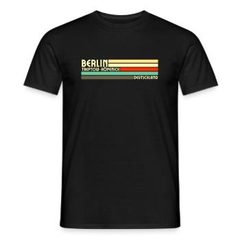 Retro Vintage Berlin Treptow-Köpenick - Männer T-Shirt - Schwarz - Vorne - AI Model Male 178 light (178cm)