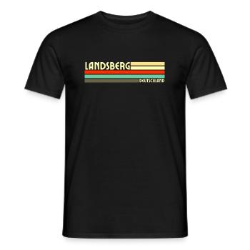 Retro Vintage Landsberg am Lech - Männer T-Shirt - Schwarz - Vorne - AI Model Male 178 light (178cm)