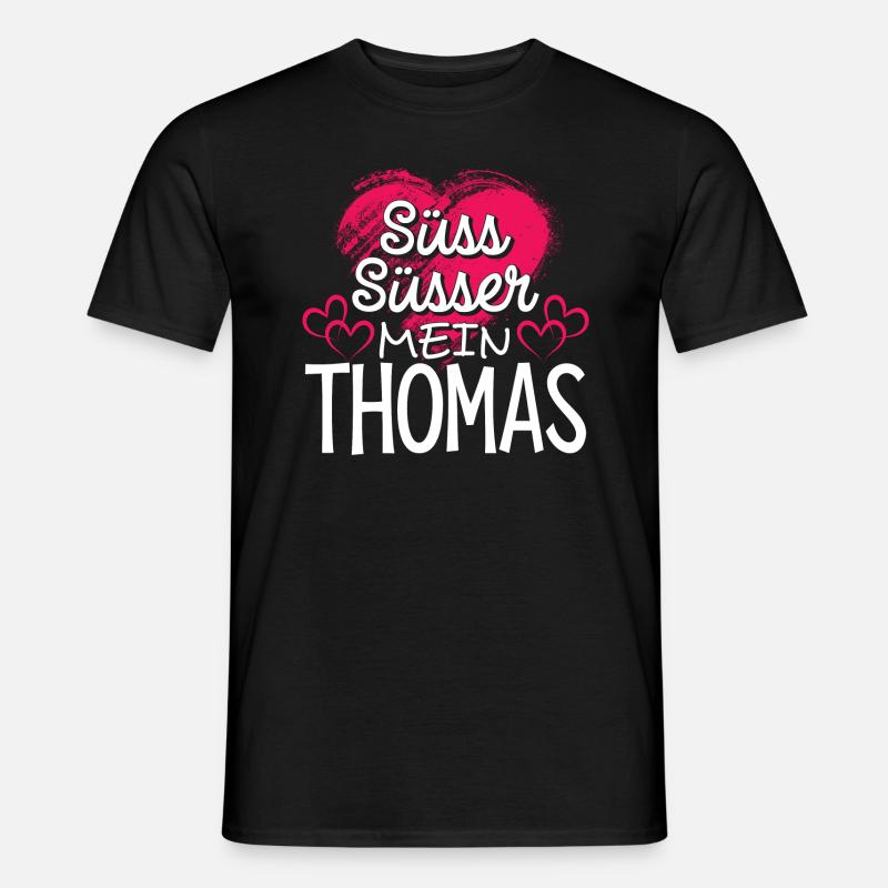 THOMAS - süss - Männer T-Shirt - Schwarz