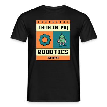 Robotics Engineer Mechanics Electro Student - Men's T-Shirt - black - Front - AI Model Male 178 light (178cm)