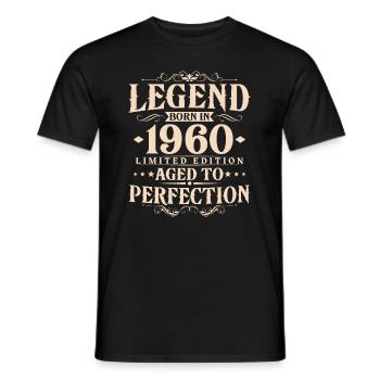 Légende des années 1960 Vintage Born Vintage Anniversaire - T-shirt homme - noir - Devant - AI Model Male 178 light (178cm)
