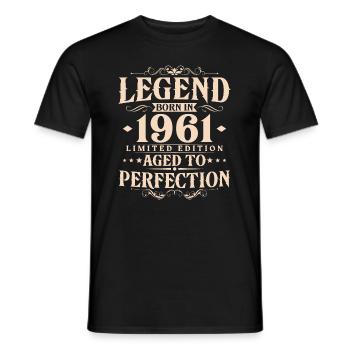 Légende 1961 Vintage Born Vintage Anniversaire - T-shirt homme - noir - Devant - AI Model Male 178 light (178cm)
