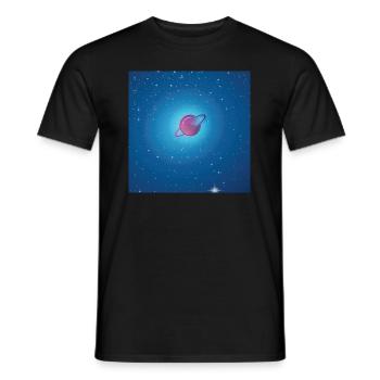 Saturn - Männer T-Shirt - Schwarz - Vorne - AI Model Male 178 light (178cm)