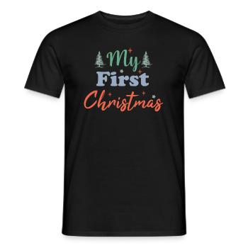 Mon premier Mein erstes Weihnachten de Noël - T-shirt homme - noir - Devant - AI Model Male 178 light (178cm)