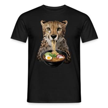 Gepard Ramen - Männer T-Shirt - Schwarz - Vorne - AI Model Male 178 light (178cm)