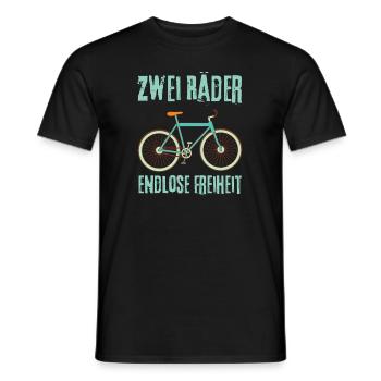 Cool Bicycle Motif - Bike Lover Design - Men's T-Shirt - black - Front - AI Model Male 178 light (178cm)